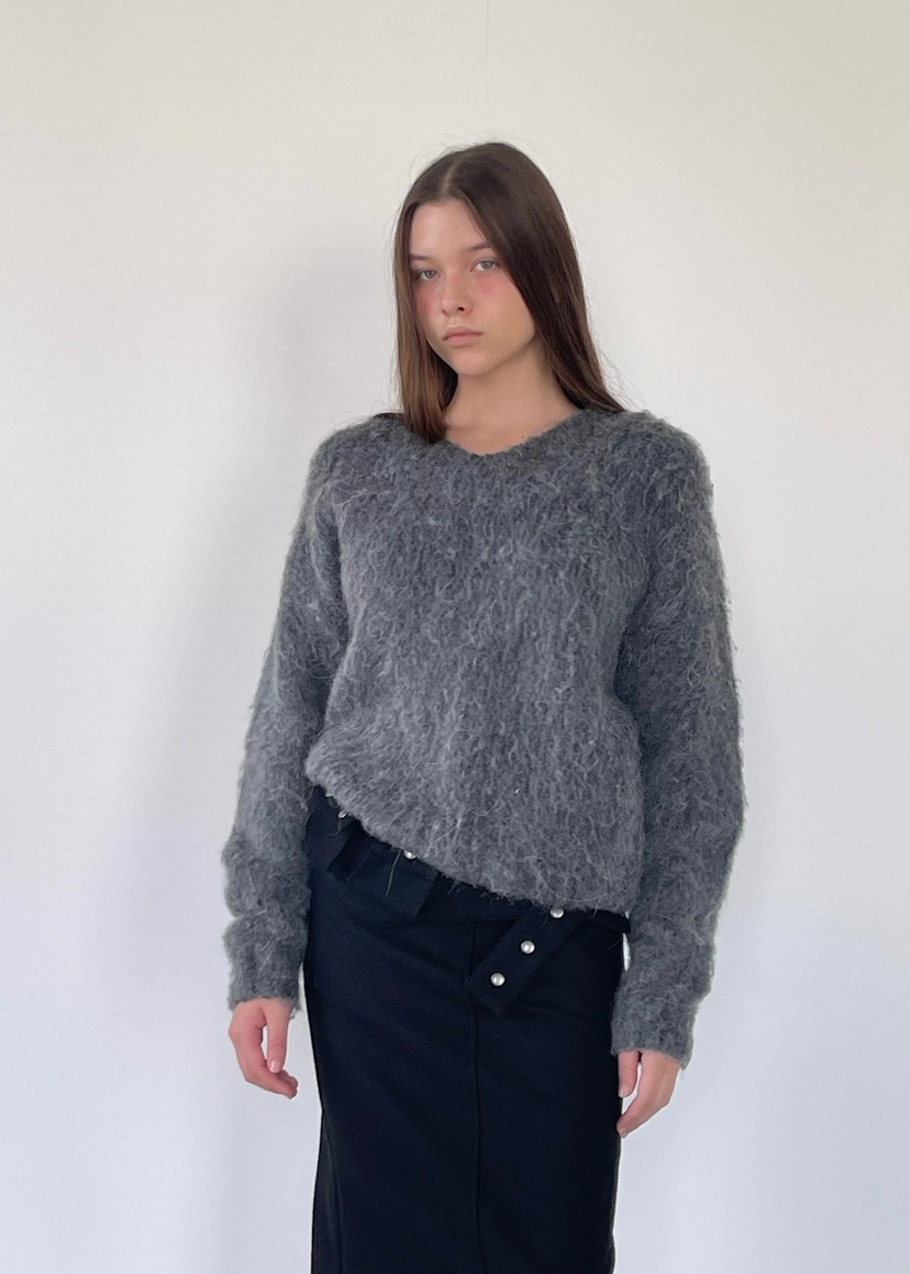 ANOTHER AVENUE東大門㊣代購女士新品推薦針織衫安哥拉V領ANOTHER AVENUE針織衫