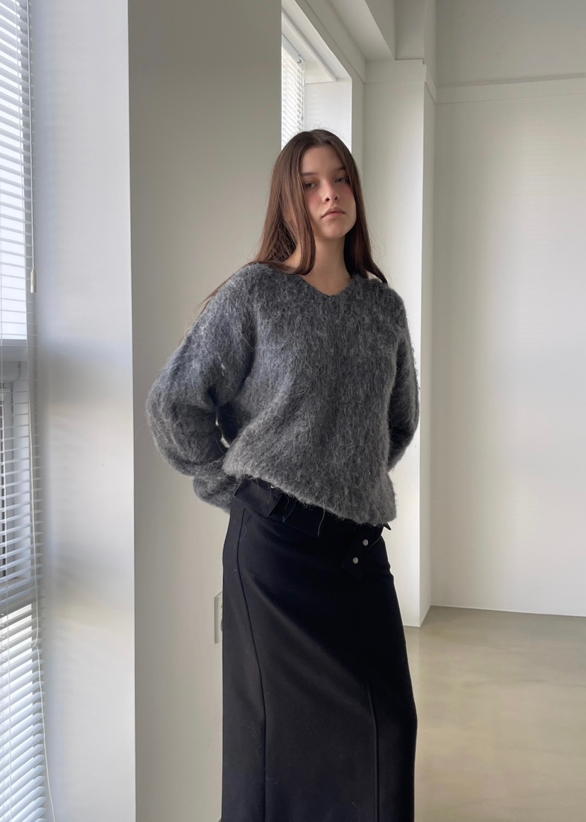 ANOTHER AVENUE東大門㊣代購女士新品推薦針織衫安哥拉V領ANOTHER AVENUE針織衫