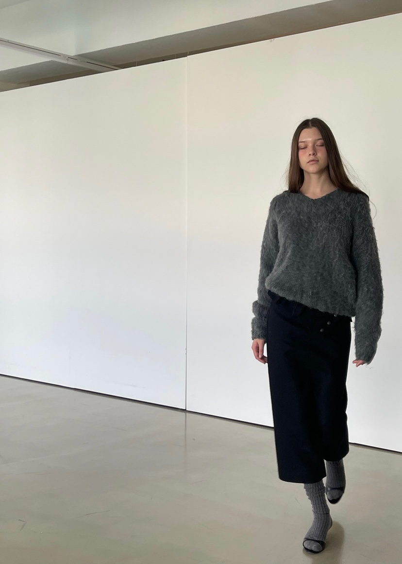 ANOTHER AVENUE東大門㊣代購女士新品推薦針織衫安哥拉V領ANOTHER AVENUE針織衫