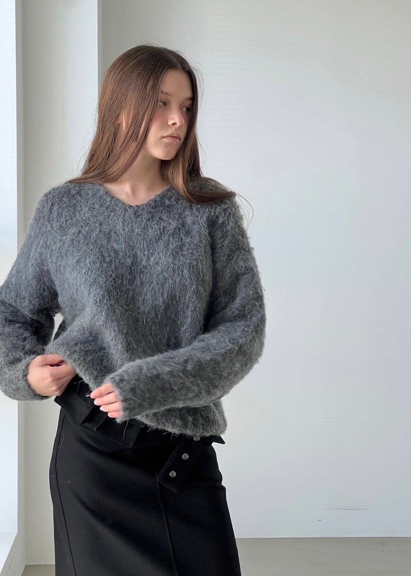 ANOTHER AVENUE東大門㊣代購女士新品推薦針織衫安哥拉V領ANOTHER AVENUE針織衫