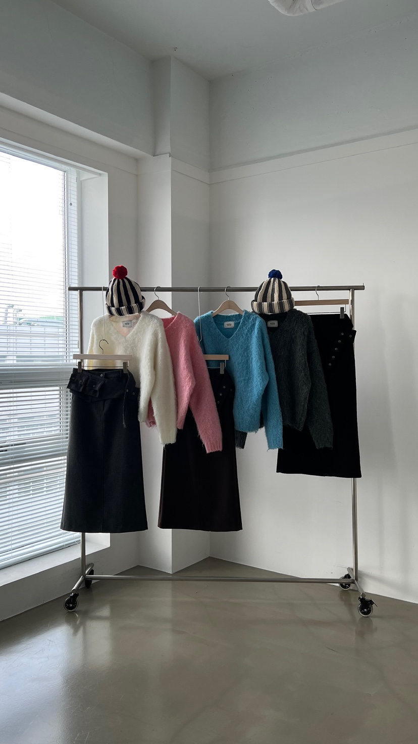 ANOTHER AVENUE東大門㊣代購女士新品推薦針織衫安哥拉V領ANOTHER AVENUE針織衫