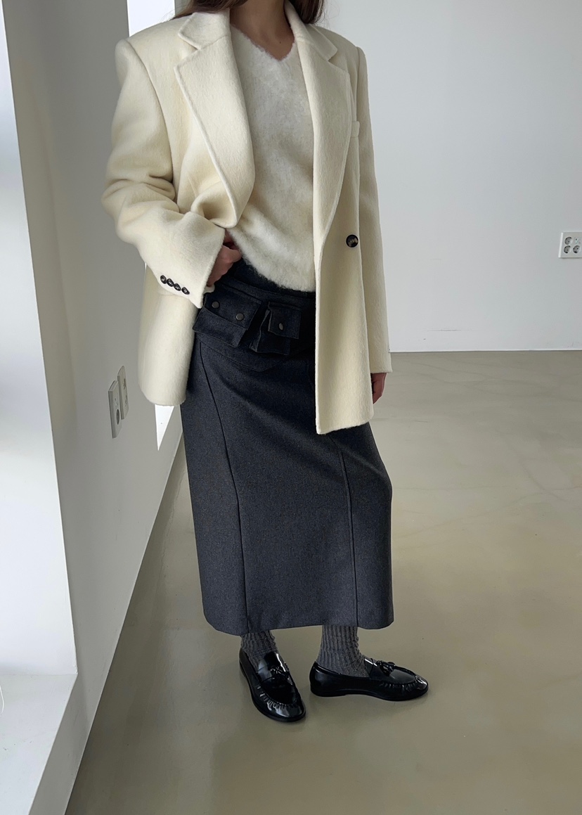 ANOTHER AVENUE東大門㊣直郵女裝新款25秋冬推薦時尚長裙羊毛ANOTHER AVENUE長裙