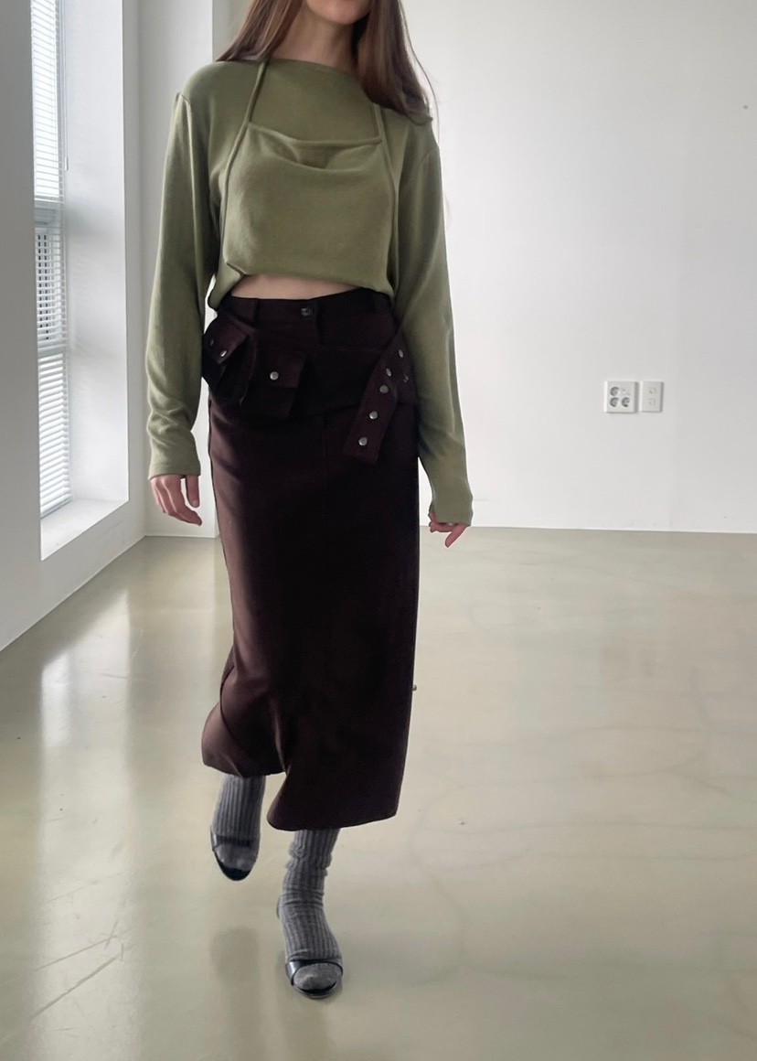 ANOTHER AVENUE東大門㊣直郵女裝新款25秋冬推薦時尚長裙羊毛ANOTHER AVENUE長裙