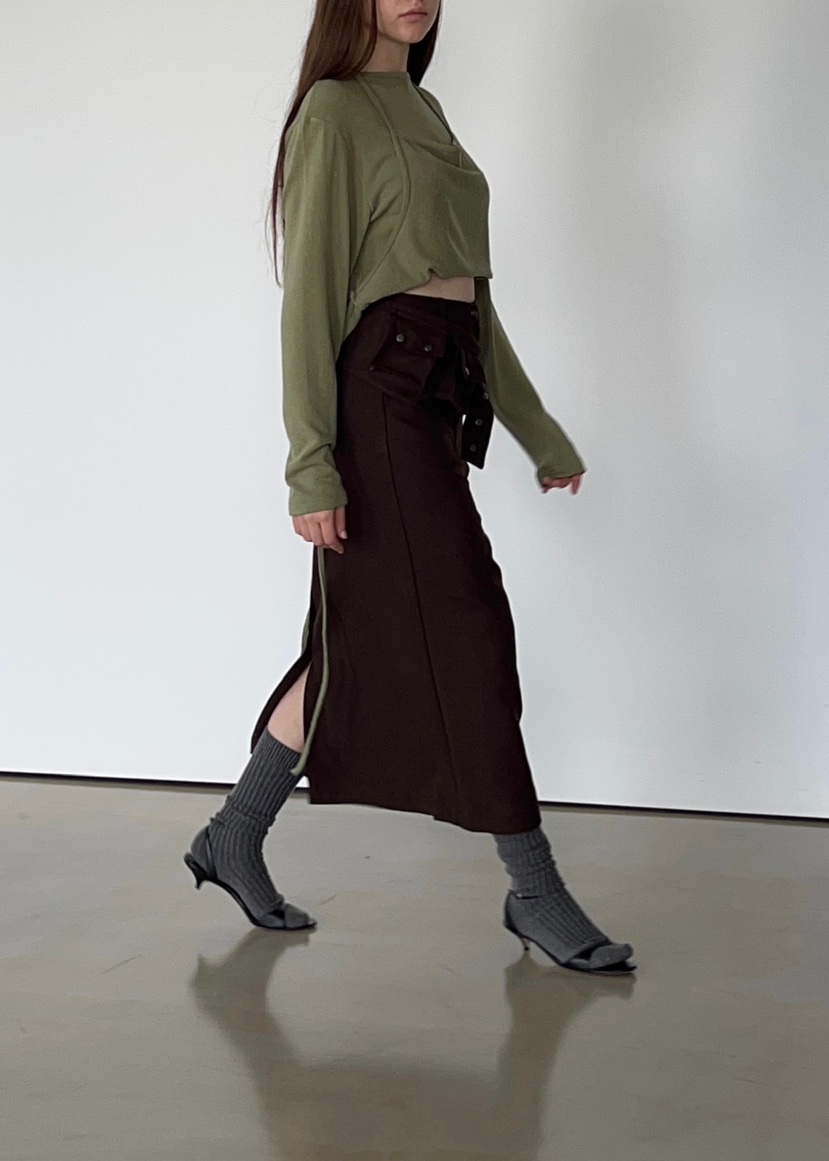 ANOTHER AVENUE東大門㊣直郵女裝新款25秋冬推薦時尚長裙羊毛ANOTHER AVENUE長裙