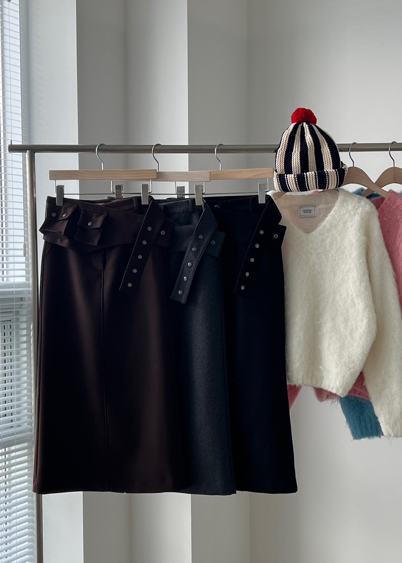 ANOTHER AVENUE東大門㊣直郵女裝新款25秋冬推薦時尚長裙羊毛ANOTHER AVENUE長裙