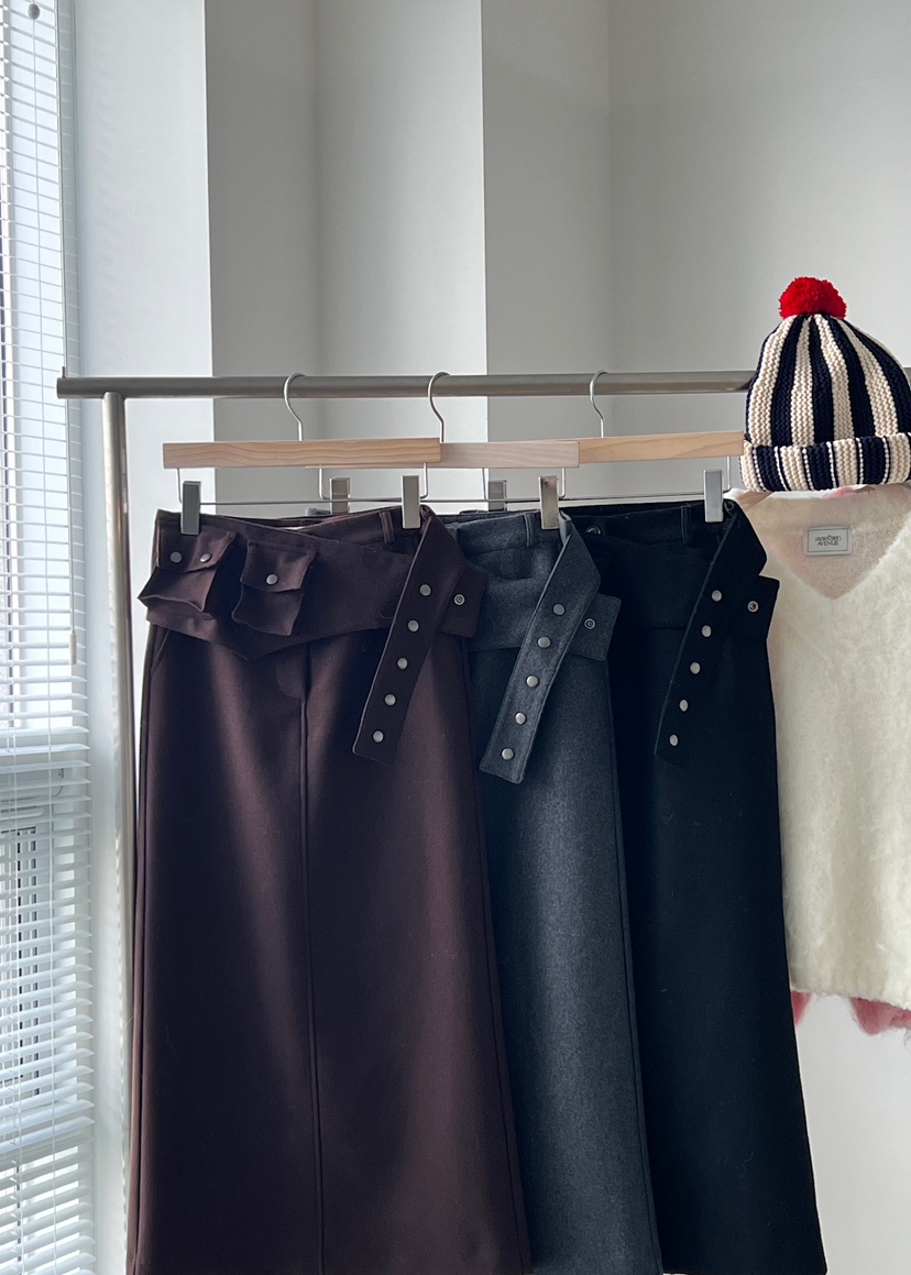 ANOTHER AVENUE東大門㊣直郵女裝新款25秋冬推薦時尚長裙羊毛ANOTHER AVENUE長裙