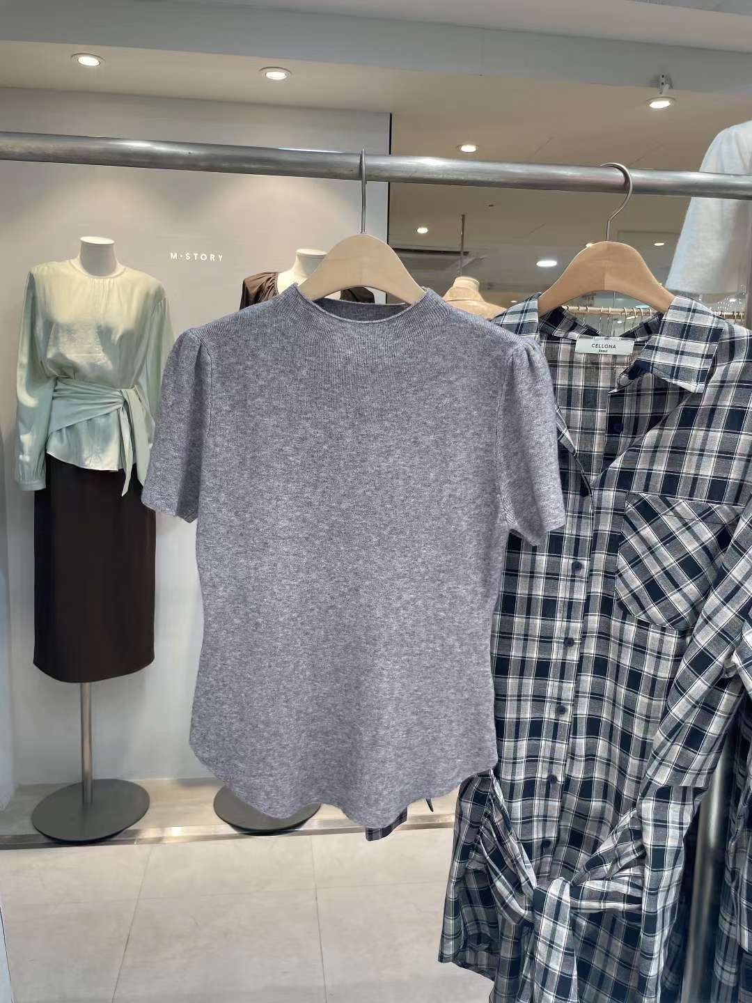 CELLONA韓國代購㊣女裝新款熱賣休閑推薦職業時尚針織衫褶皺CELLONA針織衫圖色4