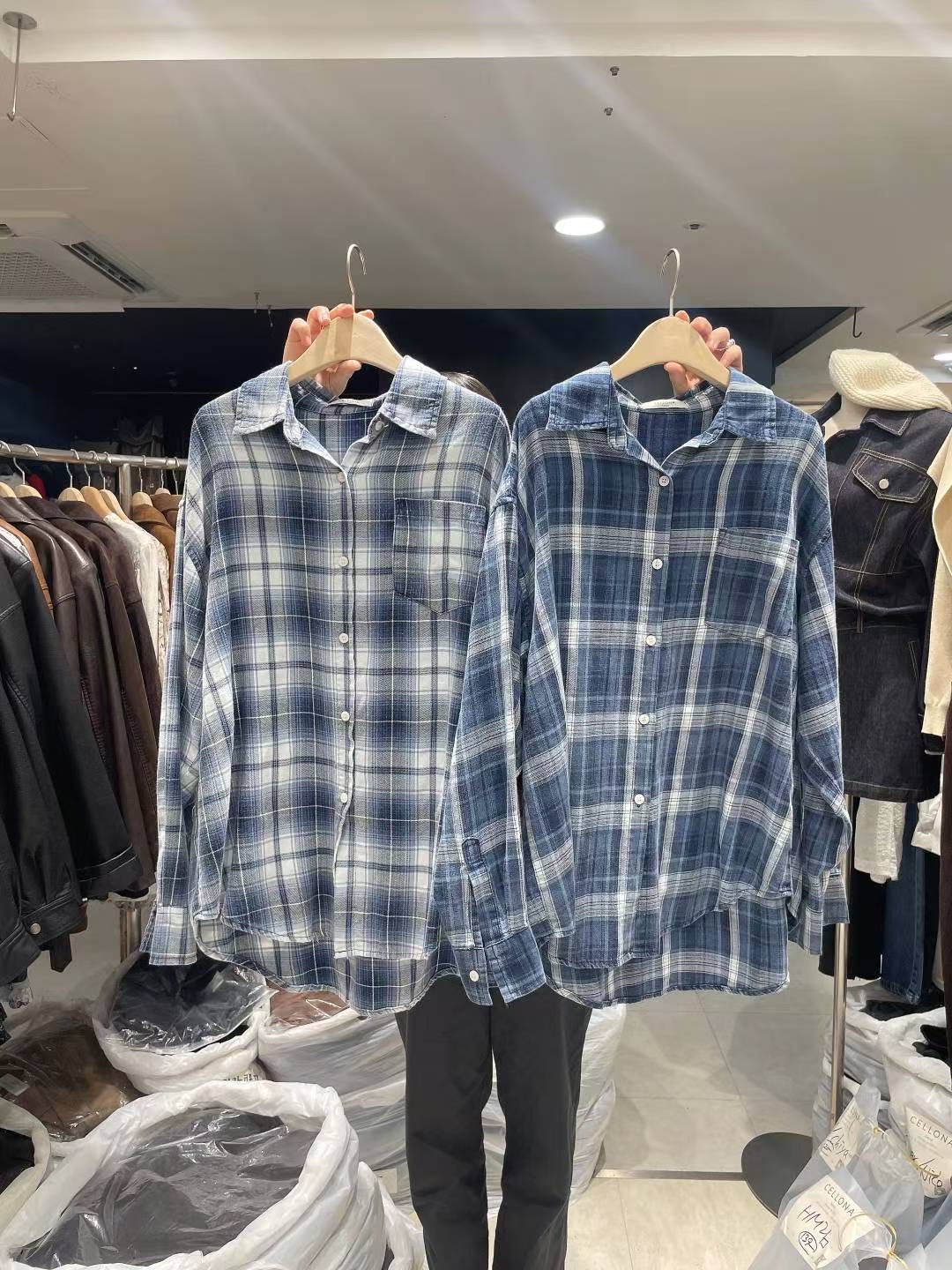 CELLONA東大門㊣實拍女士新款職業推薦真品休閑襯衫蕾絲衫格紋CELLONA襯衫/蕾絲衫