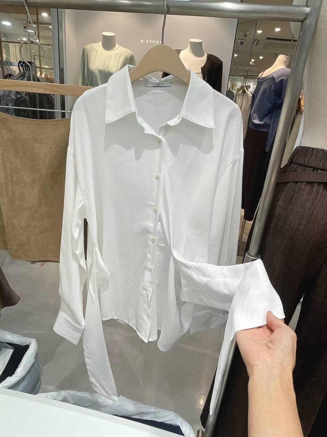 CELLONA東大門㊣代購女裝新款時尚人氣25秋冬休閑襯衫蕾絲衫CELLONA襯衫/蕾絲衫