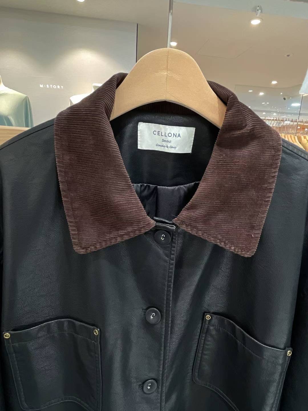 CELLONA韓國代購㊣女士新款時尚熱賣休閑職業真品推薦夾克皮革CELLONA夾克