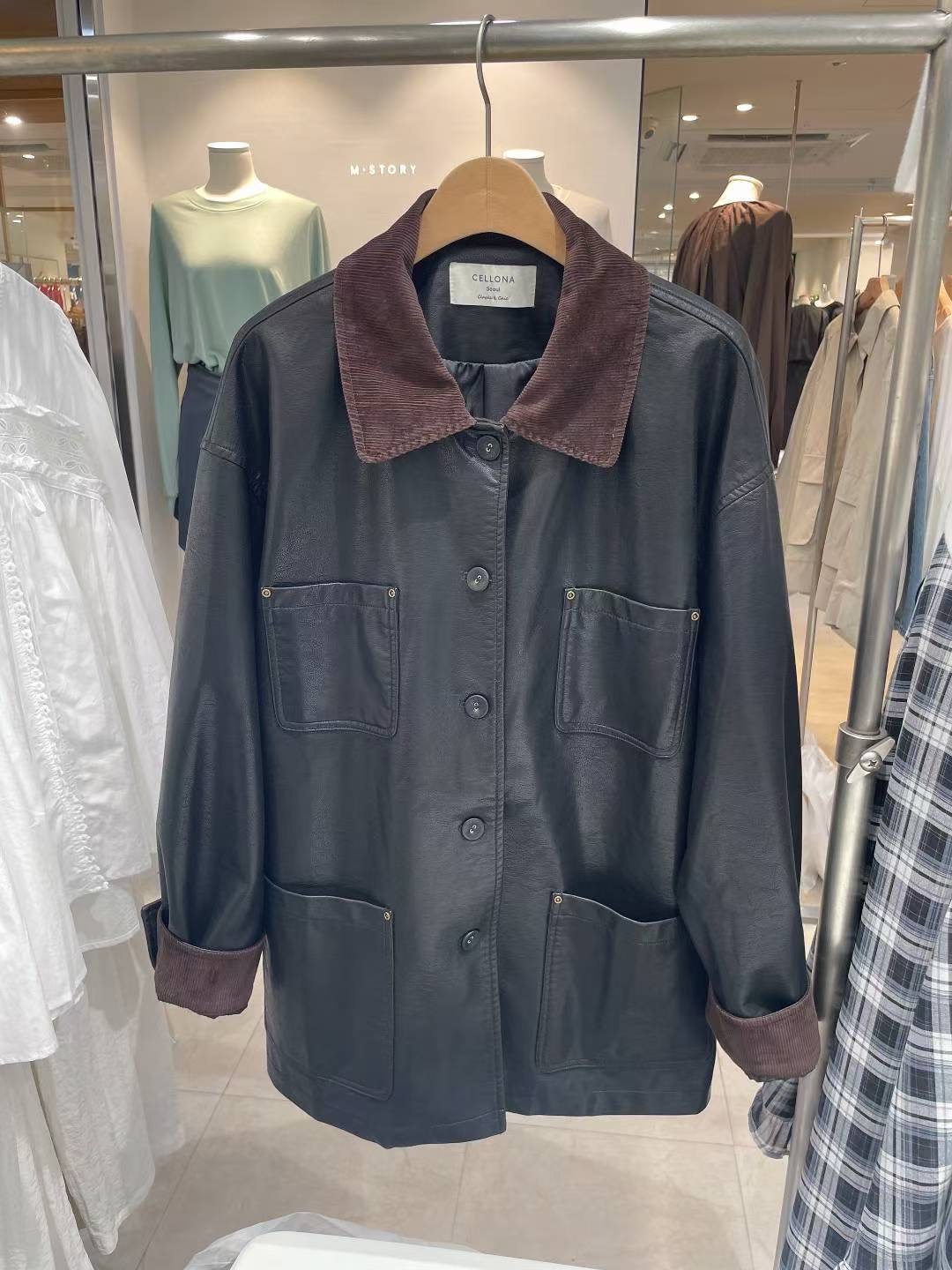 CELLONA韓國代購㊣女士新款時尚熱賣休閑職業真品推薦夾克皮革CELLONA夾克