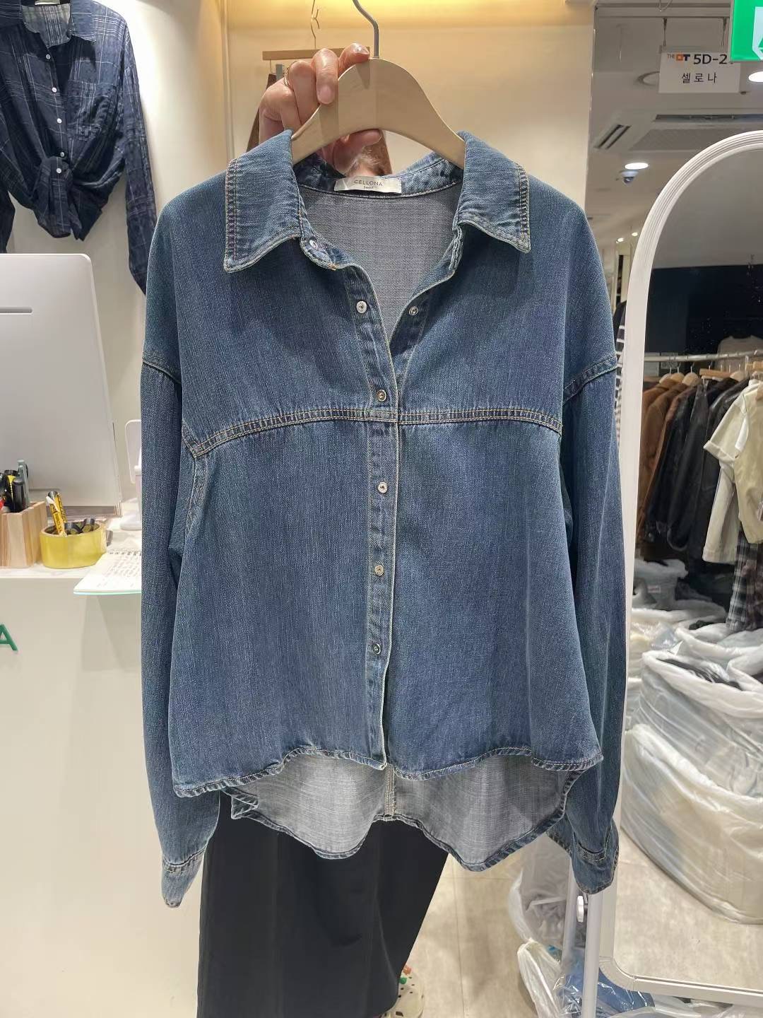 CELLONA韓國直郵㊣女士新品休閑推薦真品職業25秋冬襯衫蕾絲衫CELLONA襯衫/蕾絲衫