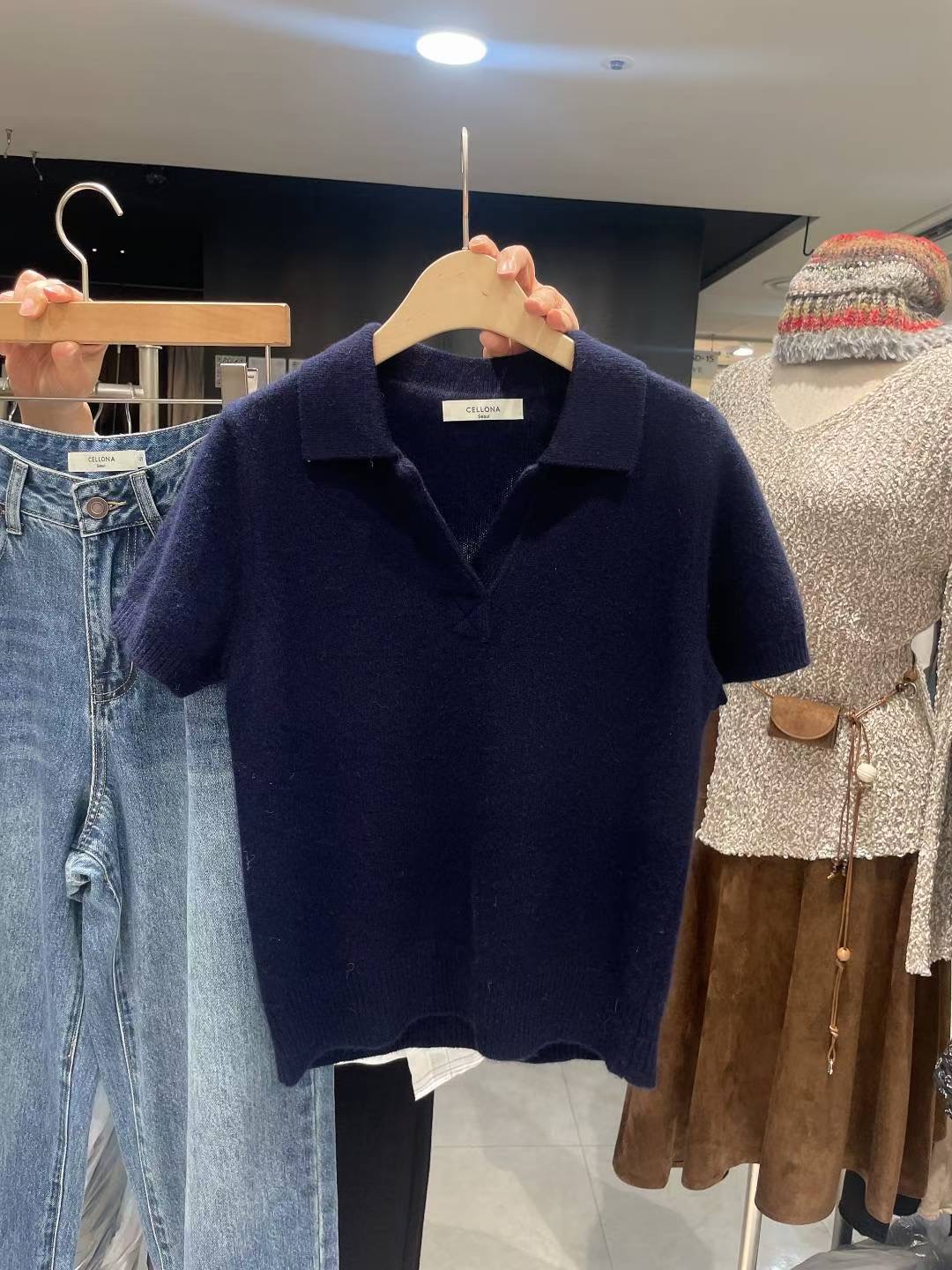 CELLONA韓國直郵㊣女裝新品推薦熱賣職業25秋冬真品時尚針織衫CELLONA針織衫圖色2