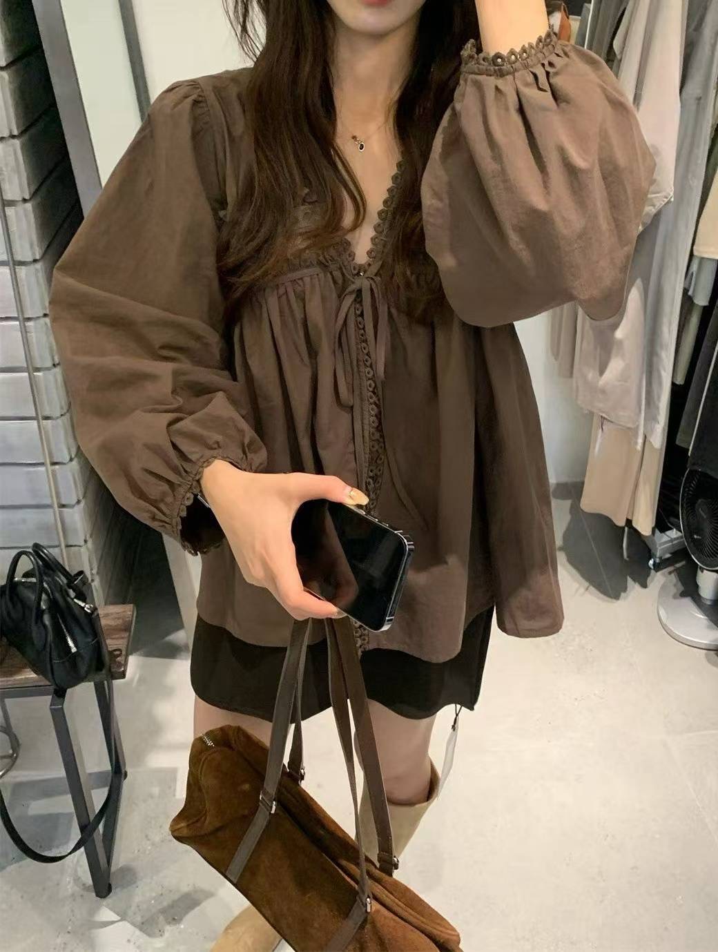 CELLONA東大門㊣直郵女士新品人氣熱賣職業推薦襯衫蕾絲衫刺繡CELLONA襯衫/蕾絲衫