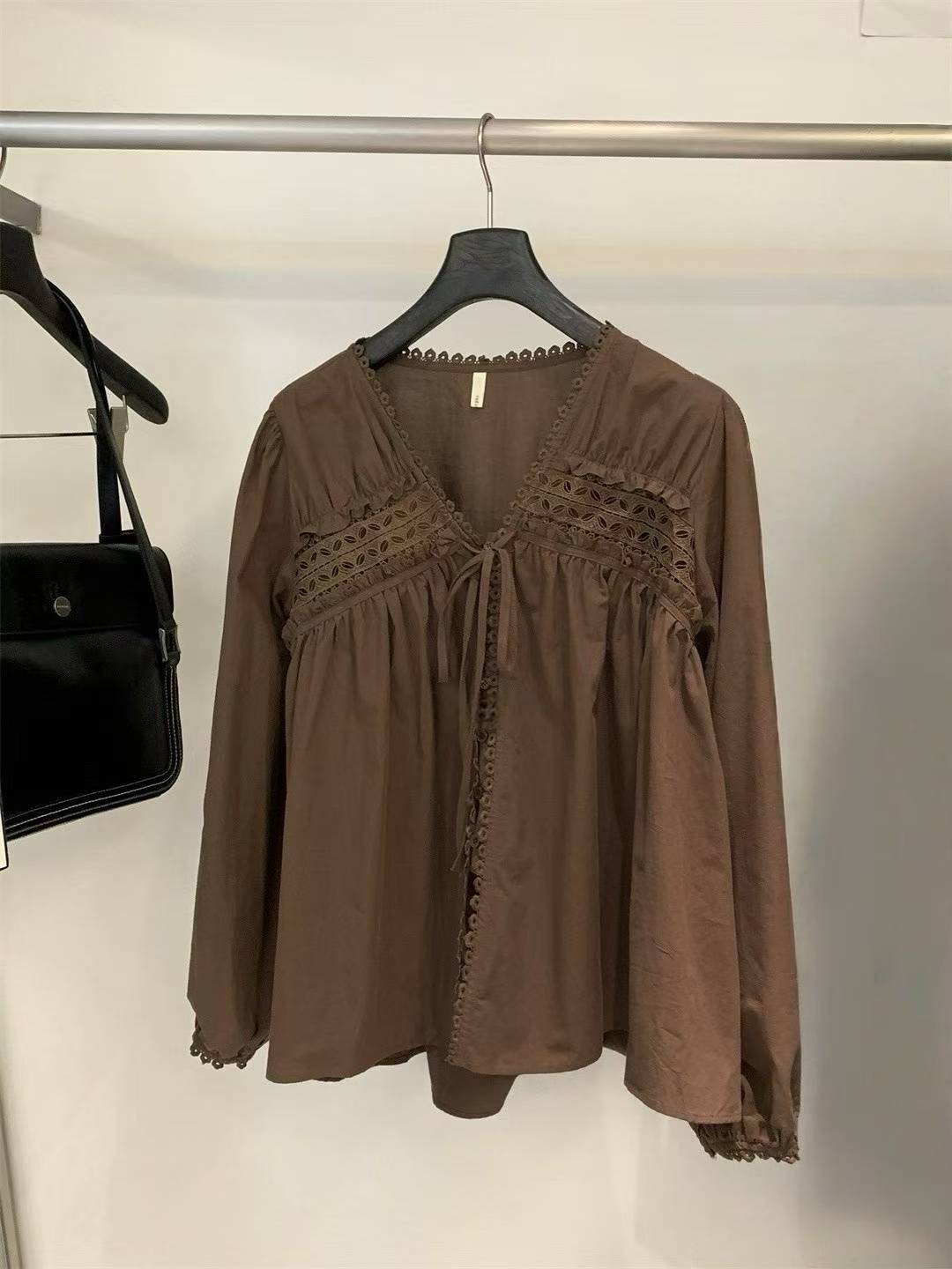 CELLONA東大門㊣直郵女士新品人氣熱賣職業推薦襯衫蕾絲衫刺繡CELLONA襯衫/蕾絲衫圖色2