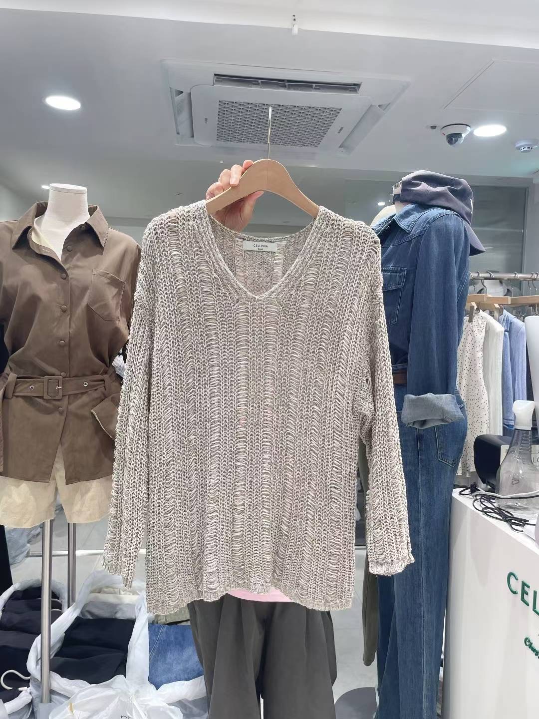 CELLONA韓國直郵㊣女士新款職業休閑真品25秋冬時尚推薦針織衫CELLONA針織衫圖色2