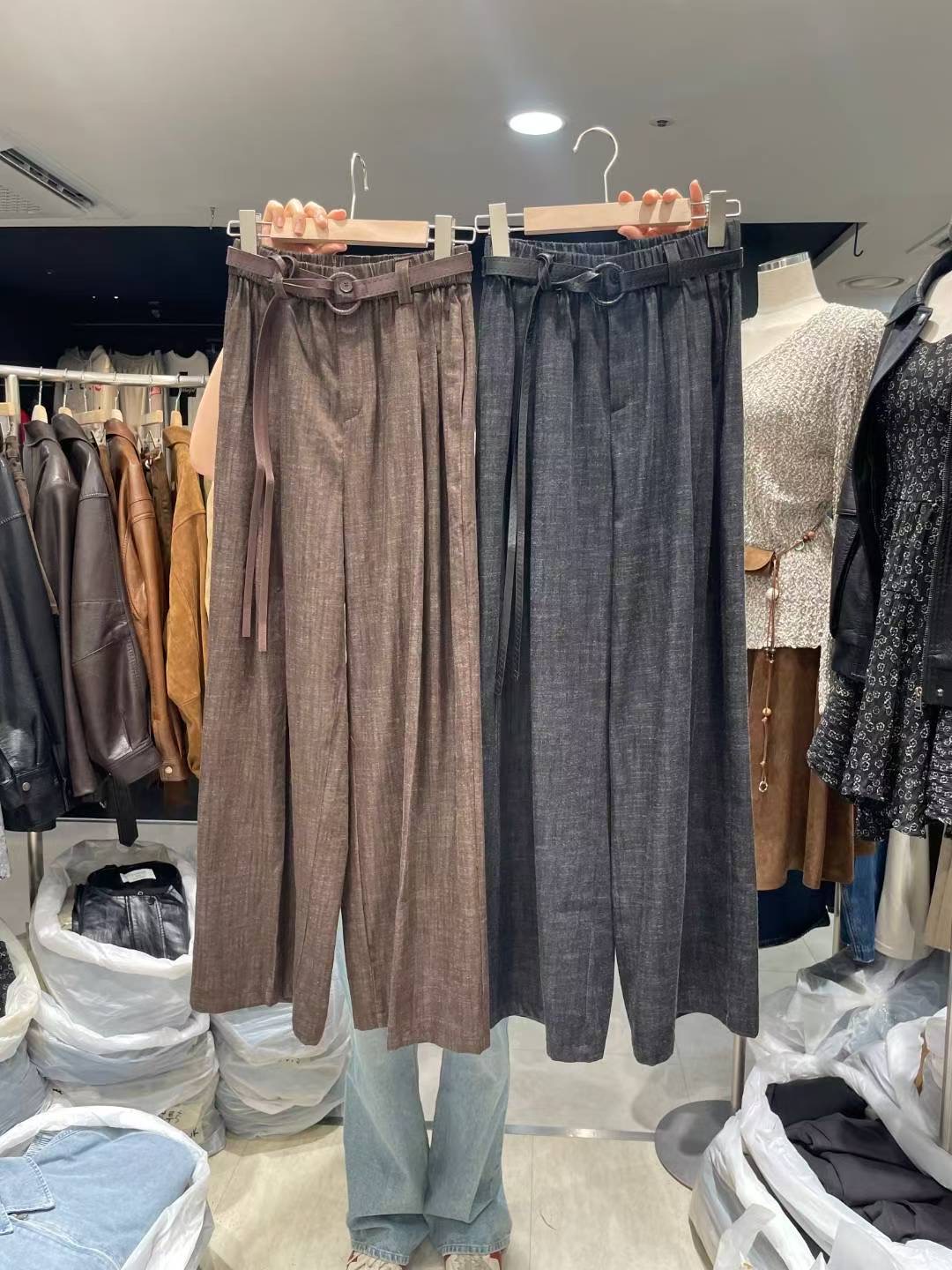 CELLONA東大門㊣實拍女裝新款時尚人氣職業推薦真品休閑褲腰帶CELLONA休閑褲