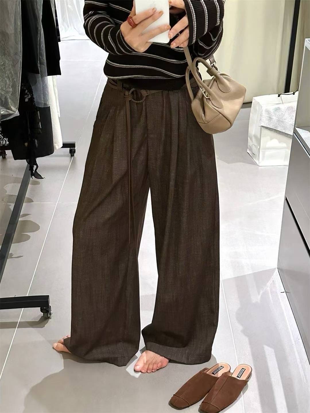 CELLONA東大門㊣實拍女裝新款時尚人氣職業推薦真品休閑褲腰帶CELLONA休閑褲