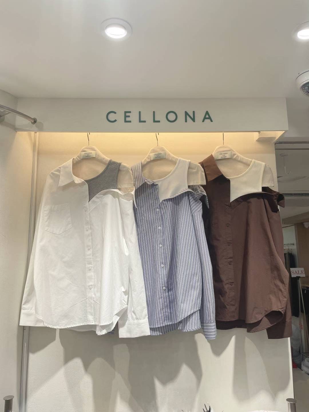 CELLONA東大門㊣實拍女士新款推薦職業25秋冬真品襯衫蕾絲衫CELLONA襯衫/蕾絲衫