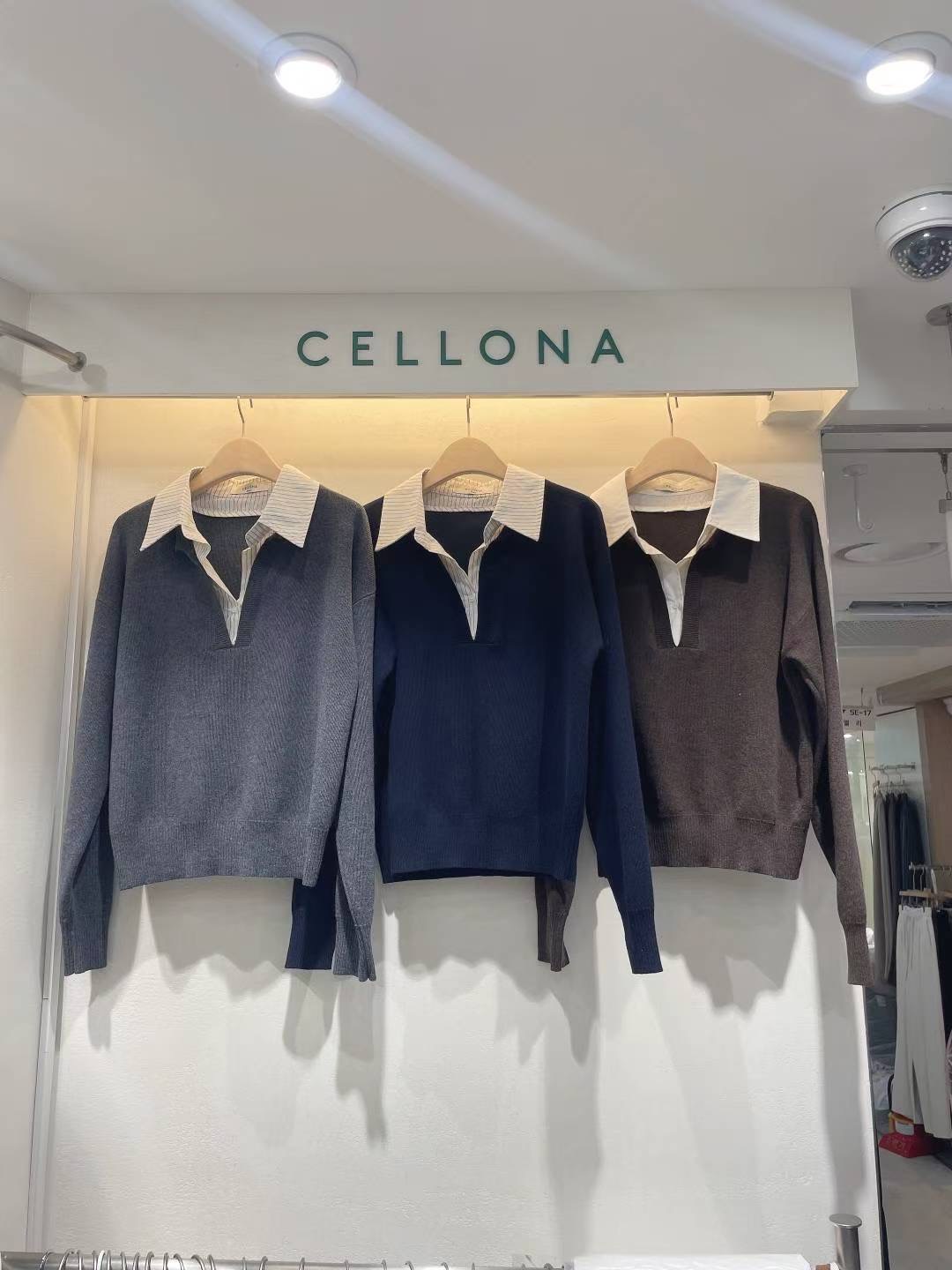 CELLONA韓國代購㊣女士新品熱賣人氣推薦休閑真品時尚針織衫CELLONA針織衫