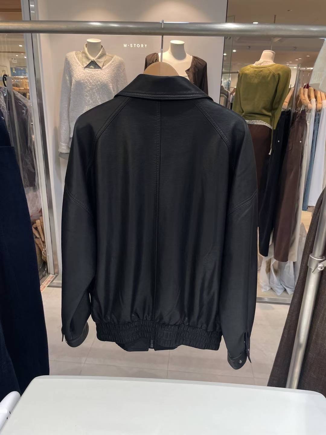 CELLONA東大門㊣代購女士新款人氣25秋冬推薦夾克皮革雙層寬松CELLONA夾克