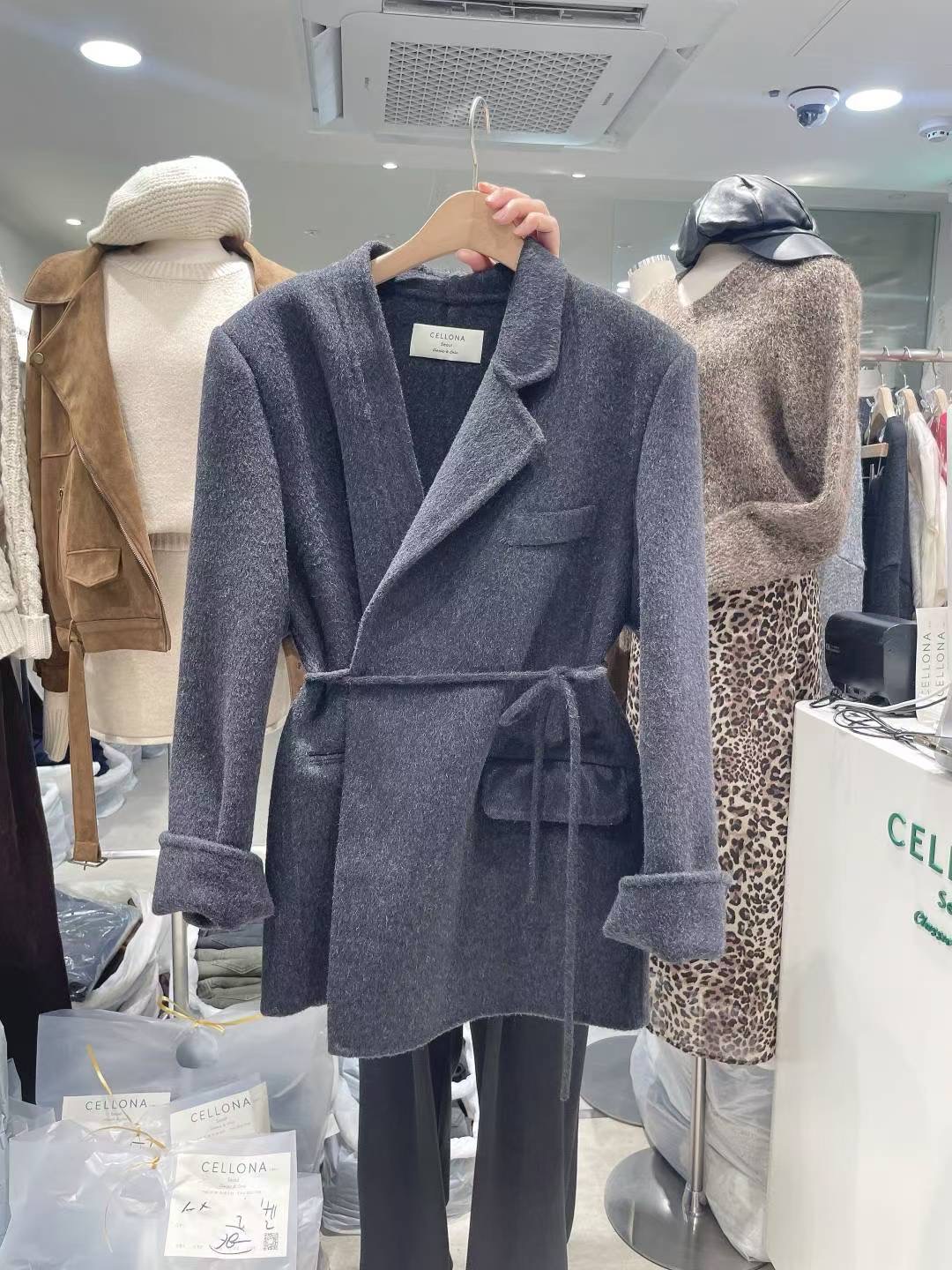 CELLONA韓國直郵㊣女裝新款25秋冬真品熱賣時尚人氣短款大衣CELLONA短款大衣