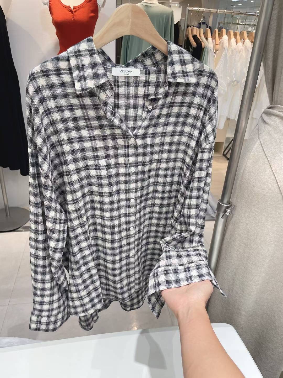 CELLONA東大門㊣代購女士新款25秋冬熱賣職業時尚襯衫蕾絲衫CELLONA襯衫/蕾絲衫圖色2