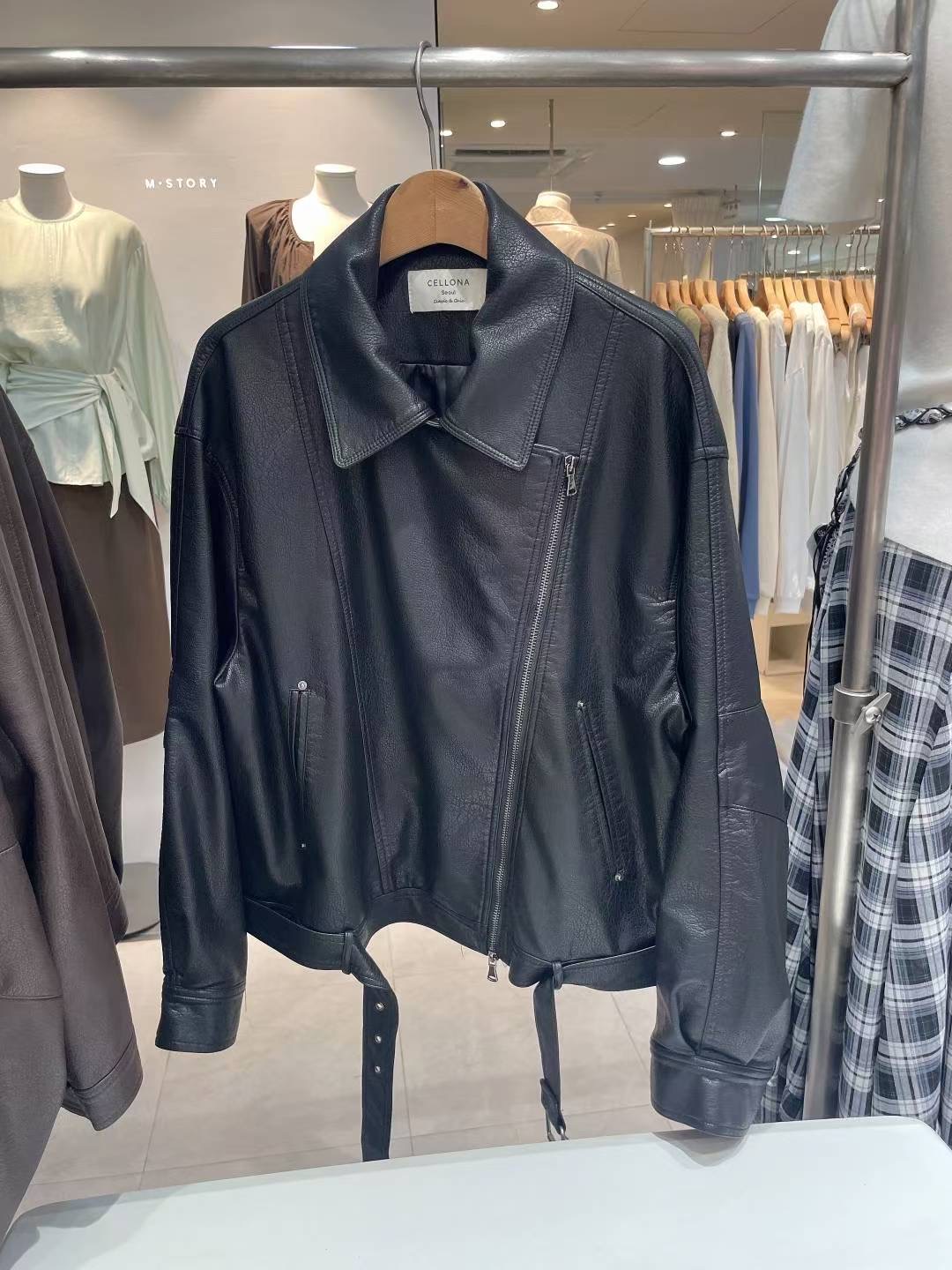 CELLONA東大門㊣代購女裝新品休閑時尚職業真品推薦夾克腰帶CELLONA夾克圖色2