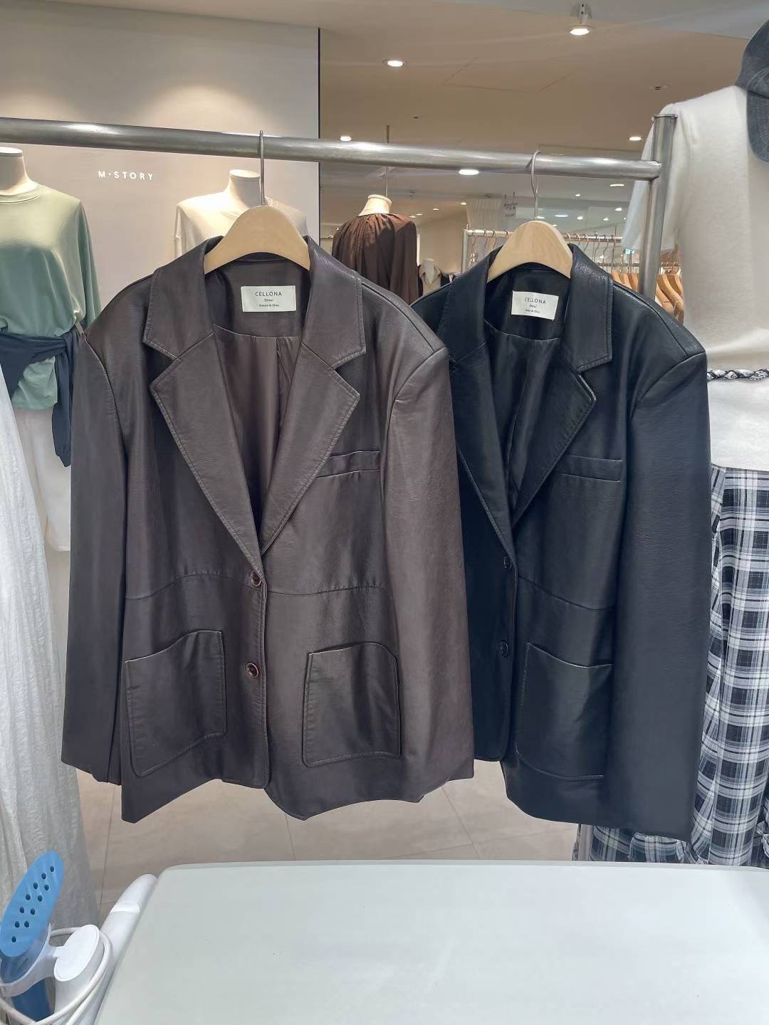 CELLONA東大門㊣直郵女士新品推薦職業休閑人氣時尚夾克皮革CELLONA夾克