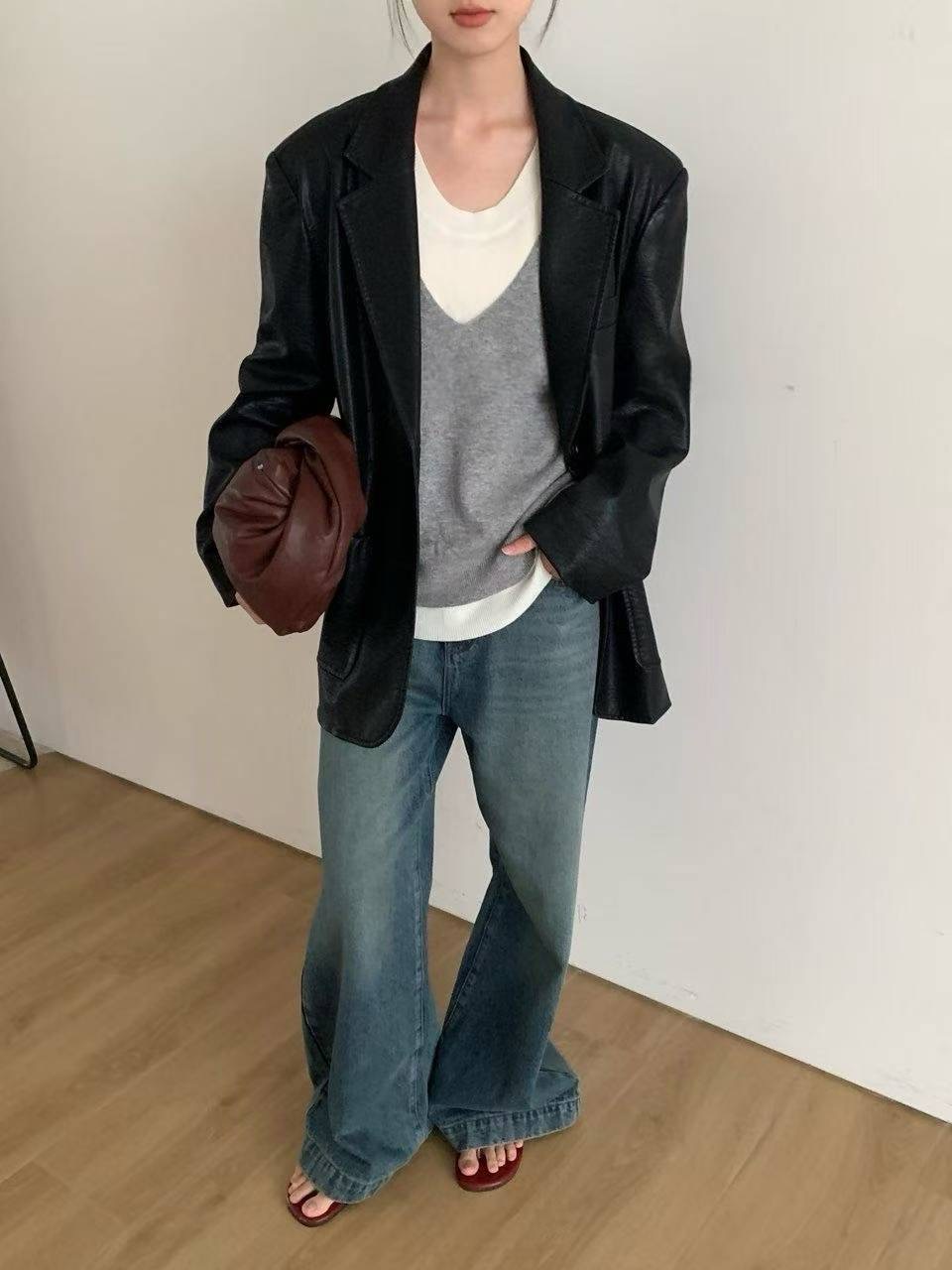 CELLONA東大門㊣直郵女士新品推薦職業休閑人氣時尚夾克皮革CELLONA夾克