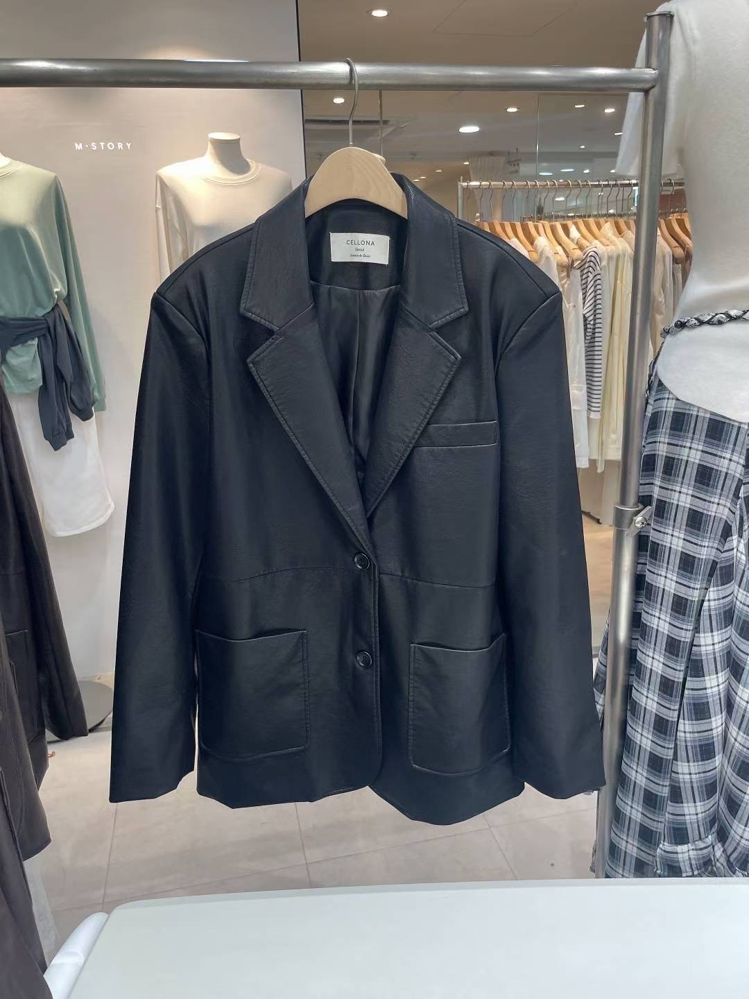 CELLONA東大門㊣直郵女士新品推薦職業休閑人氣時尚夾克皮革CELLONA夾克圖色2