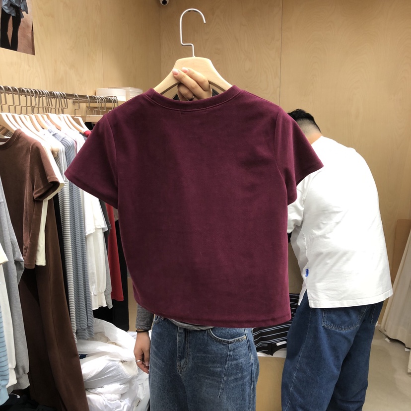 PLEASURE東大門㊣代購女裝新品職業人氣真品25秋冬熱賣T恤絨PLEASURET恤