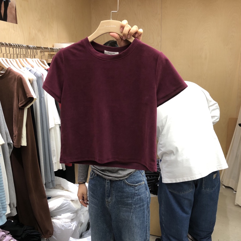 PLEASURE東大門㊣代購女裝新品職業人氣真品25秋冬熱賣T恤絨PLEASURET恤