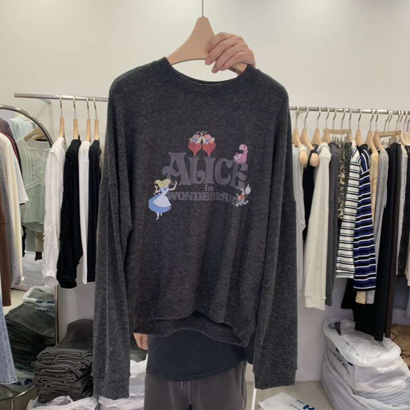 LELEN東大門㊣直郵女裝新款推薦休閑職業人氣時尚長袖T恤羊毛LELEN長袖T恤圖色3