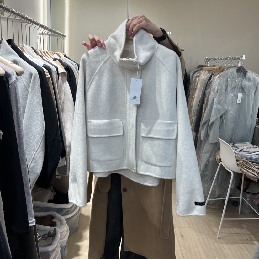 ARCHER韓國代購㊣女裝新品真品推薦熱賣休閑25秋冬短款大衣口袋ARCHER短款大衣