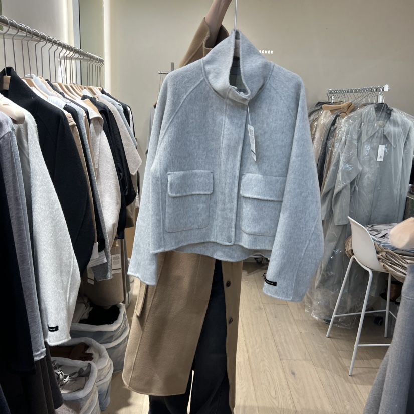 ARCHER韓國代購㊣女裝新品真品推薦熱賣休閑25秋冬短款大衣口袋ARCHER短款大衣圖色2