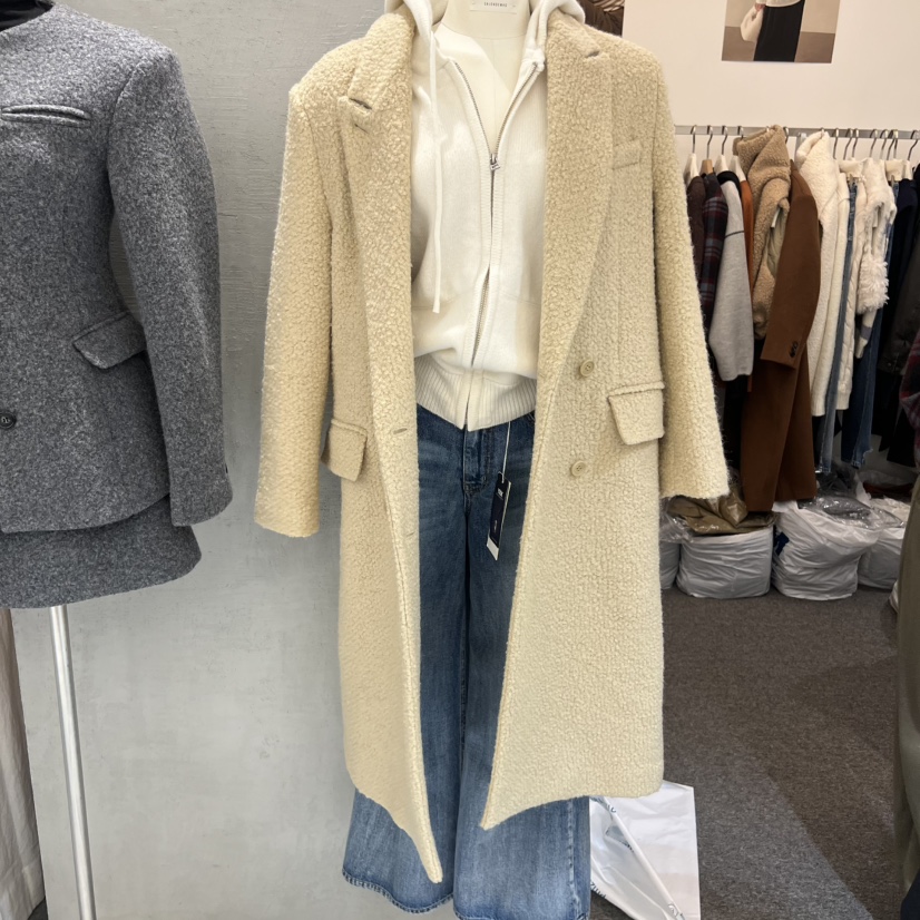 SALONDEMAG東大門㊣直郵女裝新款時尚休閑職業人氣中長款大衣SALONDEMAG中長款大衣