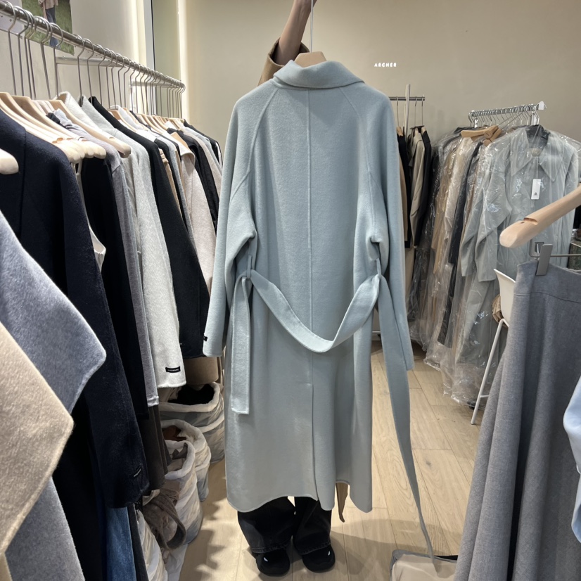 ARCHER東大門㊣直郵女裝新品人氣真品25秋冬中長款大衣含腰帶ARCHER中長款大衣