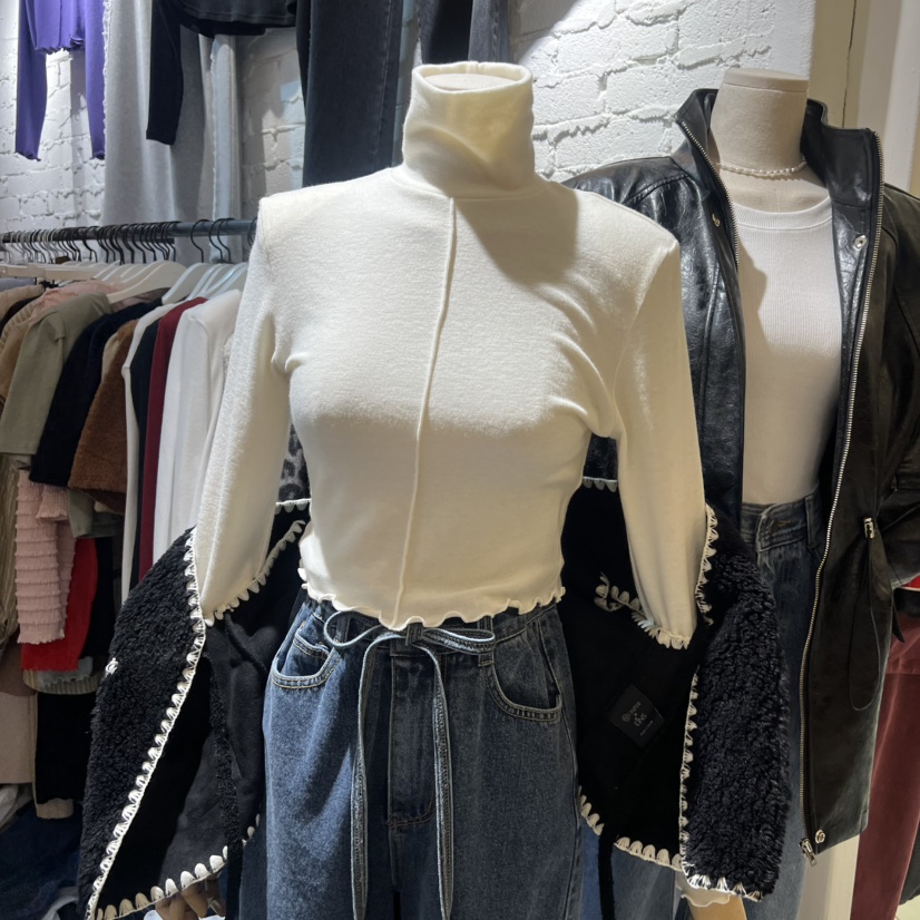 OZ東大門㊣實拍女裝新品推薦休閑熱賣人氣時尚25秋冬長袖T恤OZ.ounce長袖T恤圖色4