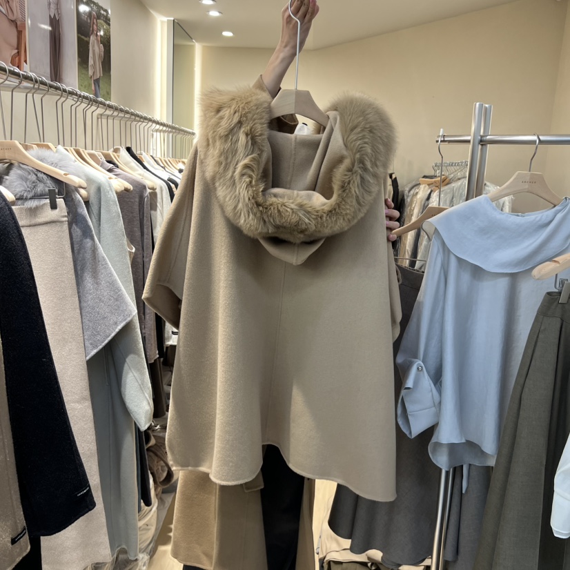 ARCHER韓國代購㊣女裝新品時尚真品熱賣短款大衣不含腰帶狐貍ARCHER短款大衣