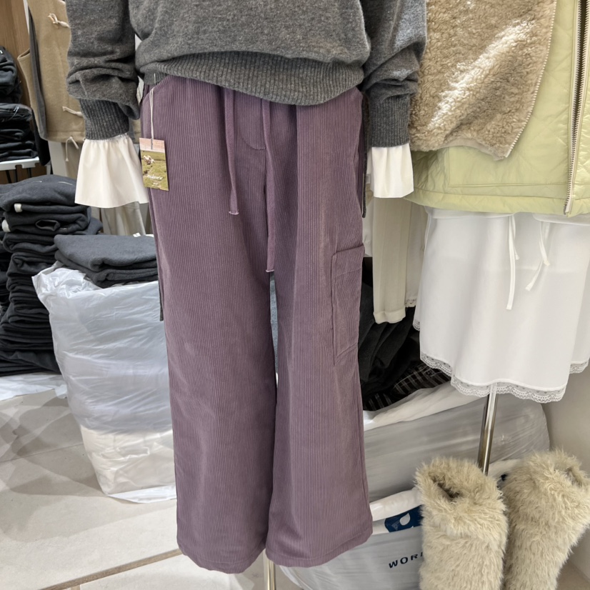 HOWFF韓國代購㊣女裝新款真品時尚推薦熱賣25秋冬休閑褲燈芯絨HOWFF休閑褲