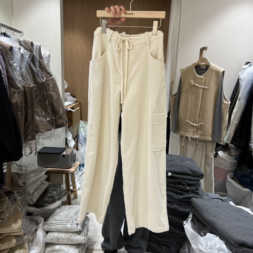 HOWFF韓國代購㊣女裝新款真品時尚推薦熱賣25秋冬休閑褲燈芯絨HOWFF休閑褲圖色2