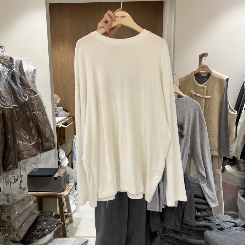 HOWFF東大門㊣直郵女裝新款人氣職業熱賣休閑25秋冬長袖T恤HOWFF長袖T恤圖色2