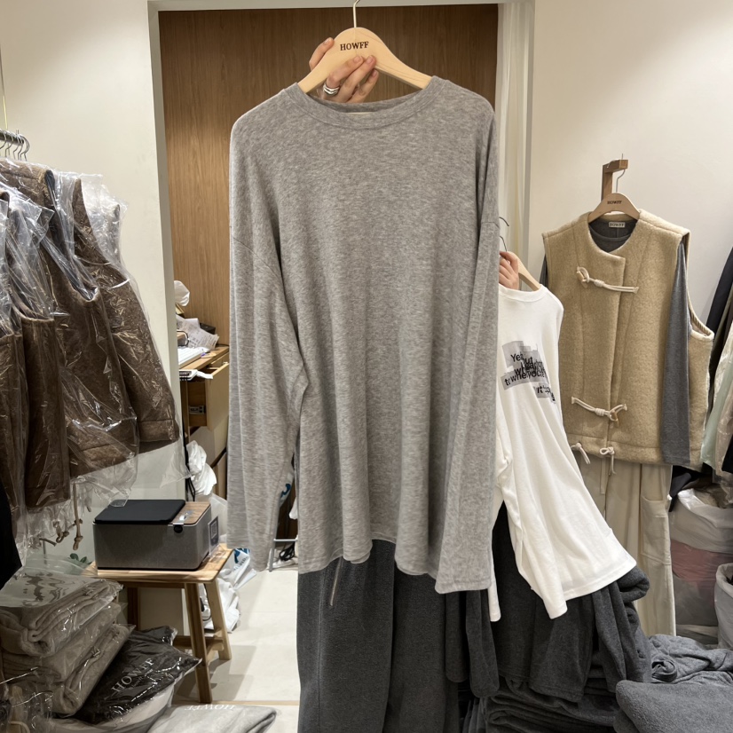 HOWFF東大門㊣直郵女裝新款人氣職業熱賣休閑25秋冬長袖T恤HOWFF長袖T恤圖色3