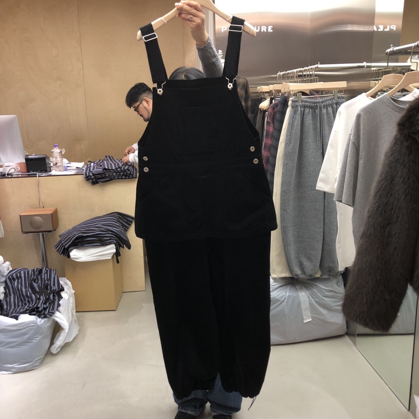 PLEASURE韓國直郵㊣女士新款25秋冬時尚人氣推薦背帶褲工裝褲PLEASURE背帶褲