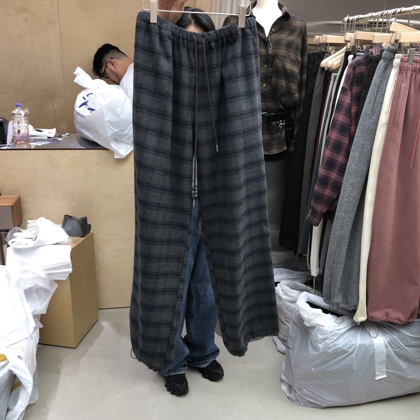 PLEASURE東大門㊣代購女士新品真品職業25秋冬休閑褲羊毛格紋PLEASURE休閑褲