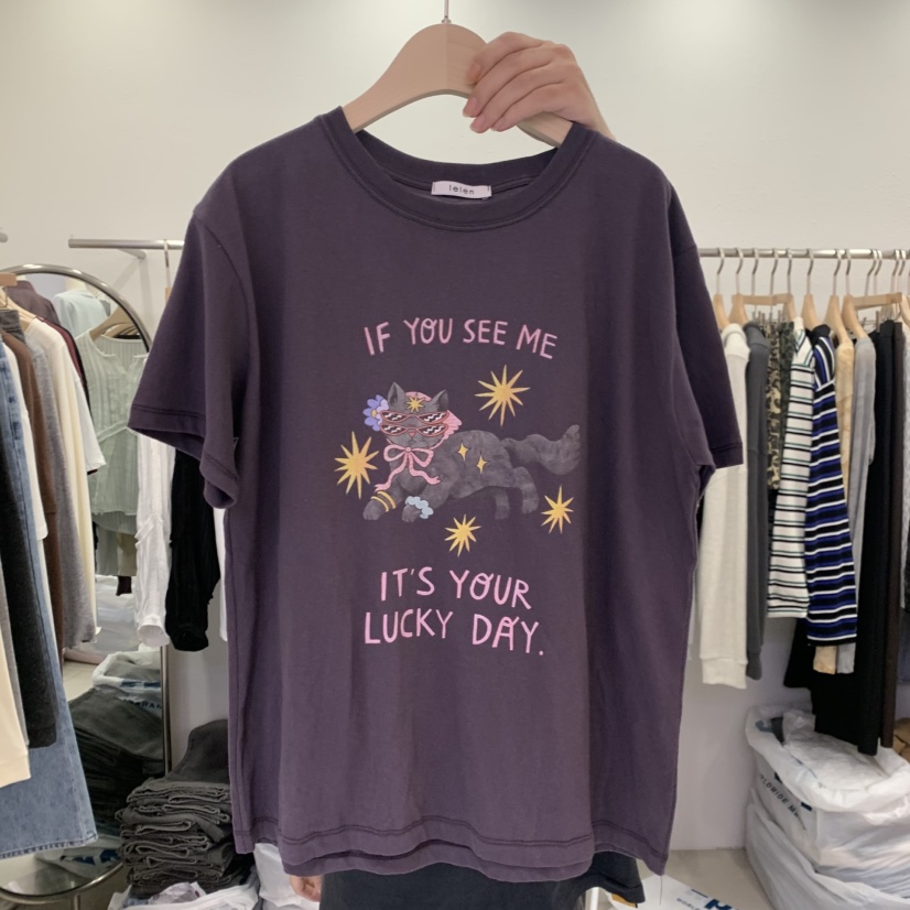 LELEN東大門㊣直郵女裝新款時尚人氣休閑職業推薦25秋冬T恤LELENT恤圖色3