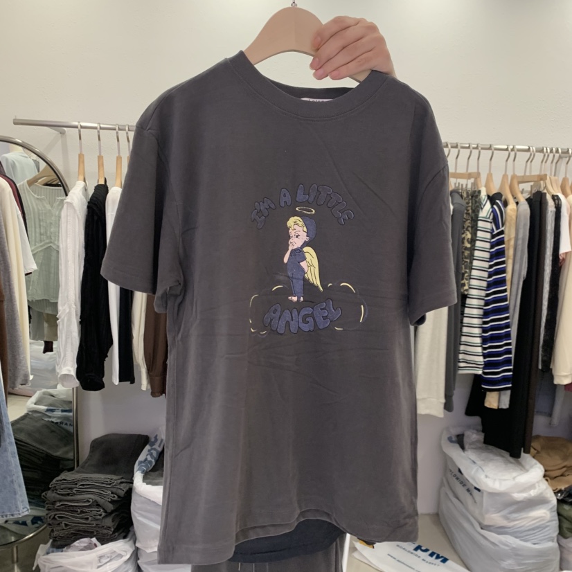 LELEN韓國直郵㊣女裝新款25秋冬推薦時尚職業休閑真品人氣T恤LELENT恤圖色2