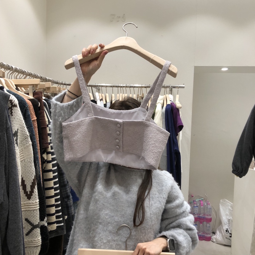 FRE東大門㊣代購女裝新品休閑25秋冬時尚推薦職業熱賣吊帶背心FRE吊帶/背心