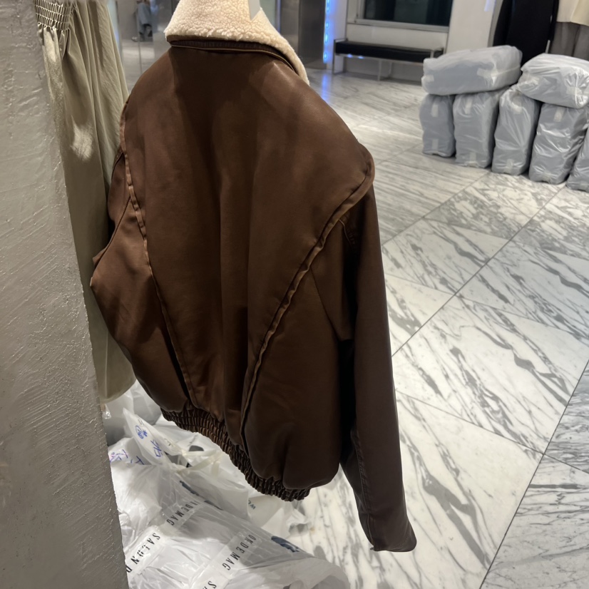 SALONDEMAG東大門㊣直郵女裝新品職業休閑時尚夾克皮革絎縫SALONDEMAG夾克